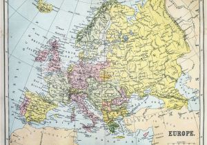 Map Of Europe In 19th Century Fotografia Map Of 19th Century Europe Kup Na Posters Pl