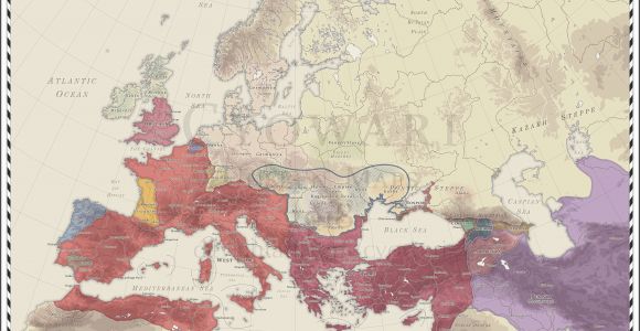 Map Of Europe In Roman Times Europe 420 Ad Maps and Globes Map Roman Empire