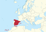 Map Of Europe In Spanish Spain On the Map Of Europe
