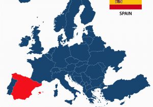 Map Of Europe In Spanish Spain On the Map Of Europe