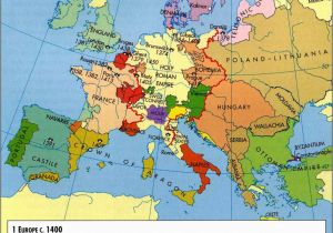 Map Of Europe Middle Ages Europe Map C 1400 History Historical Maps European