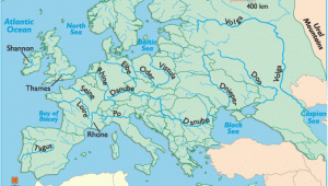 Map Of Europe Mountain Ranges European Rivers Rivers Of Europe Map Of Rivers In Europe