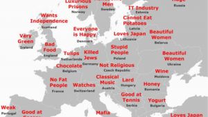 Map Of Europe Serbia the Japanese Stereotype Map Of Europe How It All Stacks Up