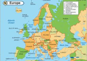 Map Of Europe Showing Slovenia Map Of Europe with Facts Statistics and History