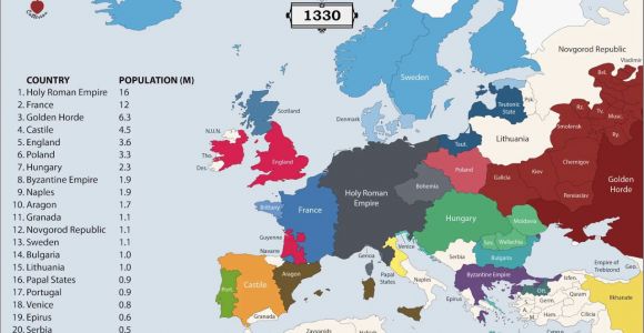 Map Of Europe Through the Ages the History Of Europe Every Year