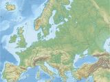 Map Of Europe topographical Europe topographic Map Climatejourney org