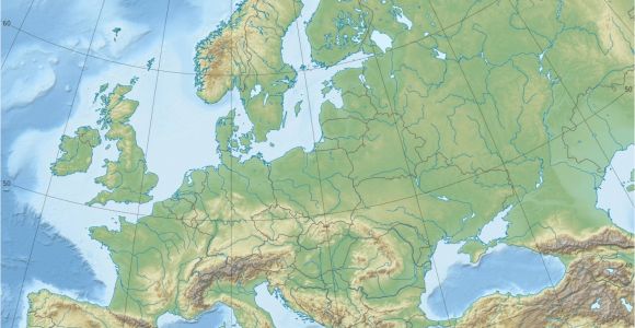 Map Of Europe topographical Europe topographic Map Climatejourney org