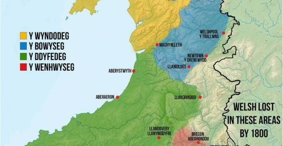 Map Of Europe Wales Map Of Welsh Dialects Made by Me Based Off A Collection Of