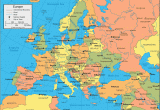 Map Of Europe with Capital Cities Europe Map and Satellite Image