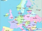 Map Of Europe with Capitals and Major Cities 25 Categorical Map Of Eastern Europe and Capitals