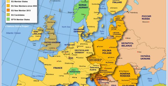Map Of Europe with City Names Map Of Europe Member States Of the Eu Nations Online Project