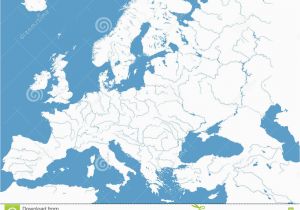Map Of Europe with Rivers and Mountains Europe Map Rivers Path Map