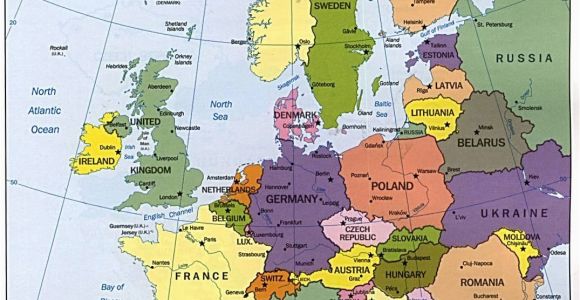 Map Of Europe with Seas Map Of Europe Maps Kontinente Europe Reisen Und Europa