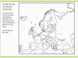Map Of Europe Worksheet Free World War 2 Europe Colouring Map Kids Activity