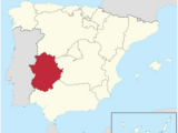 Map Of Extremadura Spain Autonomous Community Of Extremadura Spain Genealogy