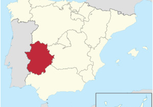 Map Of Extremadura Spain Autonomous Community Of Extremadura Spain Genealogy