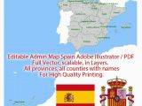 Map Of Extremadura Spain Spain Map Administrative Vector Adobe Illustrator Editable
