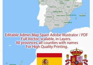Map Of Extremadura Spain Spain Map Administrative Vector Adobe Illustrator Editable