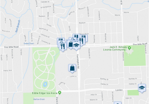 Map Of Farmington Hills Michigan 15225 Farmington Rd Livonia Mi Walk Score