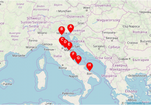 Map Of Ferry Crossings to France Ferries From Italy to Croatia