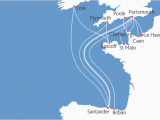 Map Of Ferry Routes to France Maps Driving Directions Santander Portsmouth