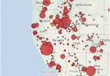 Map Of Fires In California today Wildfires In the United States Data Visualization by Ecowest org
