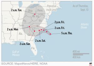 Map Of Florence Colorado Hurricane Florence Begins soaking the Carolina Coastline News