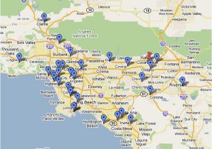 Map Of Fontana California Map Of L A S Lost Racetracks
