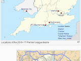 Map Of Football Clubs In England Mapping Out All 20 Premier League Teams Prosoccertalk