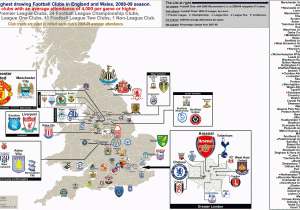 Map Of Football Stadiums In England Eng Premier League Eng 1st Level A Billsportsmaps Com