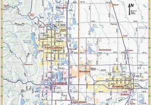 Map Of fort Collins Colorado area Eagle Eye Maps Map Portfolio