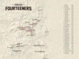 Map Of Fourteeners In Colorado Products Best Maps Ever