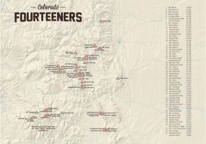 Map Of Fourteeners In Colorado Products Best Maps Ever