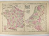 Map Of France and Holland original Antique France Map Holland Map Belgium Netherlands Map