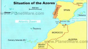 Map Of France and Portugal Azores islands Map Portugal Spain Morocco Western Sahara Madeira