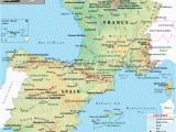 Map Of France and Surrounding Countries Map Of France and Spain
