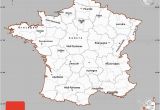 Map Of France Montpellier Gray Simple Map Of France Cropped Outside