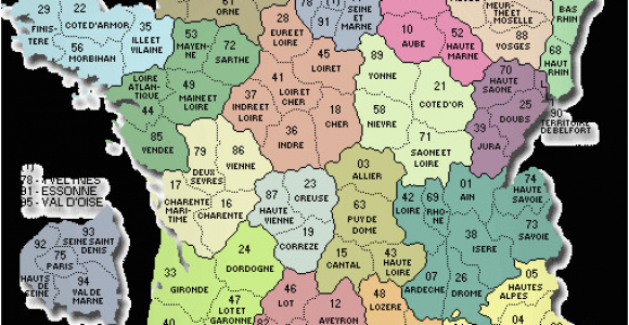 Map Of France Showing Departments Map Of France Departments France Map with Departments and