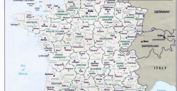 Map Of France Showing Lyon Map Of France Departments Regions Cities France Map
