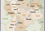 Map Of France Showing Lyon Map Of the Rhone Alpes Region Of France Including Lyon Grenoble and