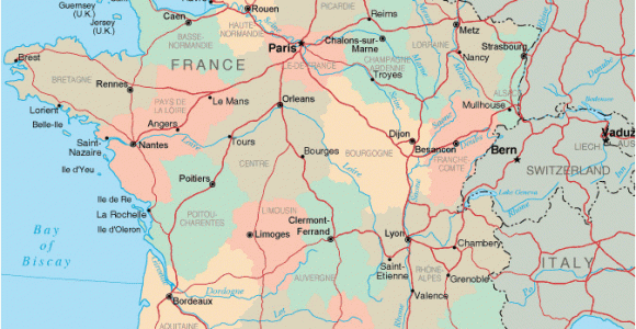 Map Of France Showing Major Cities Map Of France Departments Regions Cities France Map
