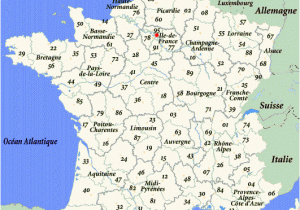 Map Of France Showing Paris the Departments Of France