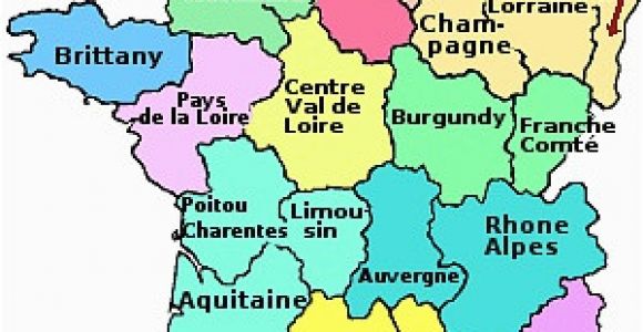 Map Of France Showing Regions the Regions Of France