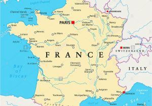 Map Of France with Cities and Rivers English Channel Map Stock Photos English Channel Map Stock Images