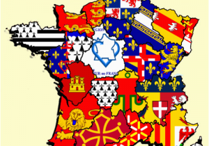 Map Of France with Provinces French Regions Flag Map by Heersander Heritage France Map