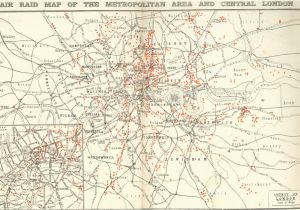 Map Of France Ww1 Air Raid Great War London