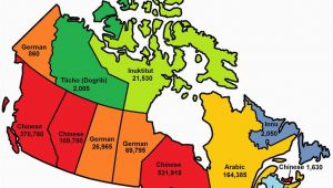 Map Of French Speaking Canada This Map Shows the Most Popular Language In Each Province