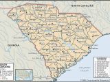 Map Of Georgia and north Carolina State and County Maps Of south Carolina