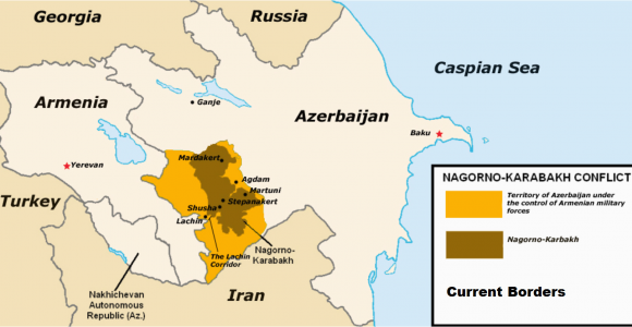 Map Of Georgia Armenia and Azerbaijan Nagorno Karabakh Conflict Wikipedia