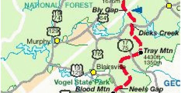 Map Of Georgia Mountains 14 Best Appalachian Trail Georgia Images Hiking Trails